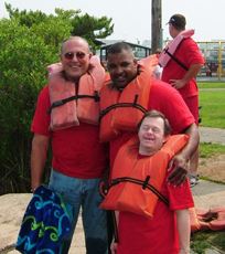 Athlete with the Biancos